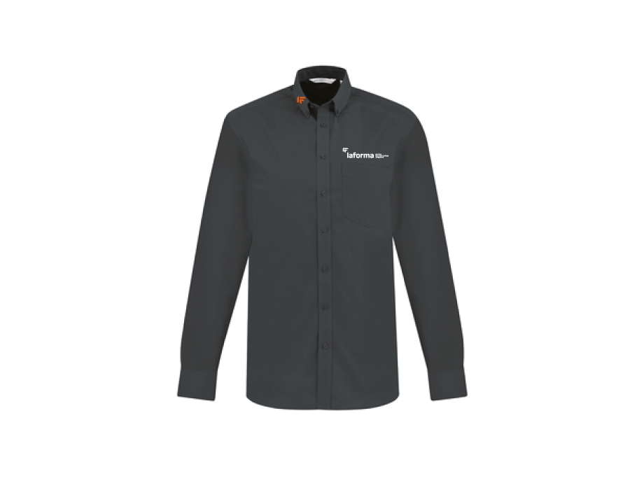 Chemise manches longues homme «LAFORMA» - XS / Gris - Broderie ML