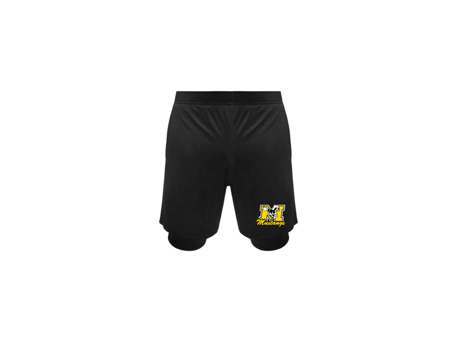 Short de sport unisexe - S / Noir - Broderie ML