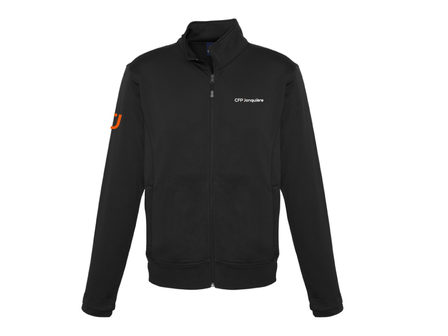 Veste à fermeture éclair homme - S / Noir - Broderie ML