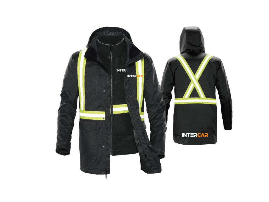 Manteau 3/1 avec bandes homme - S / Marine - Broderie ML