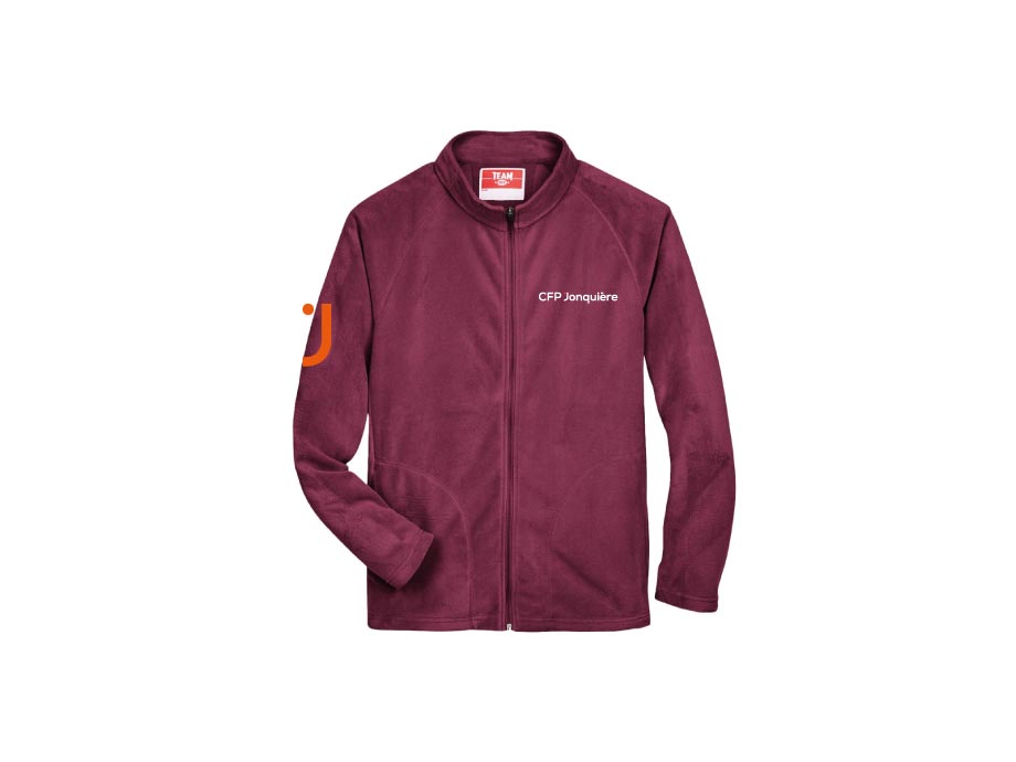 Veste micropolaire homme - XS / Marron - Broderie ML